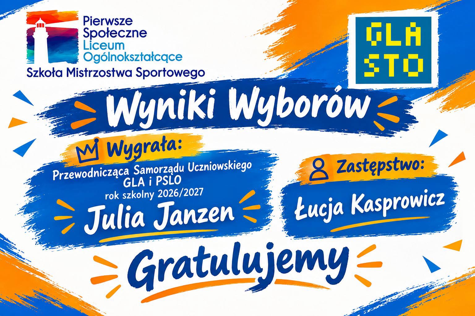 Wyniki wyborów do Samorządu Uczniowskiego GLA i PSLO